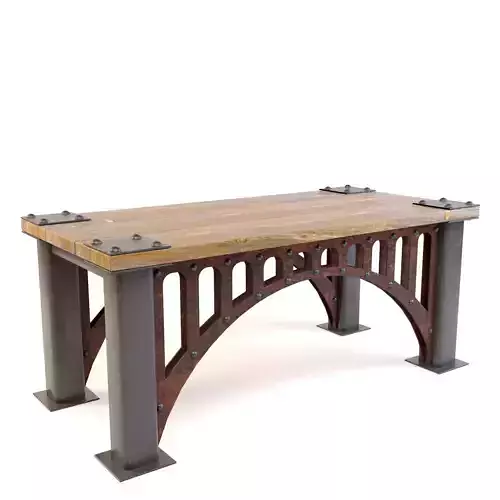 Arched table Bridge in loft style