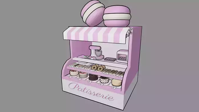 Patisserie donut shop 3D model