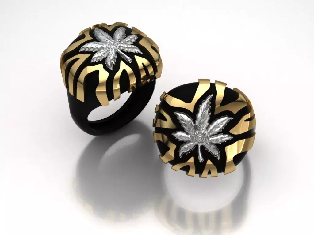marijuana ring 3D print model_0