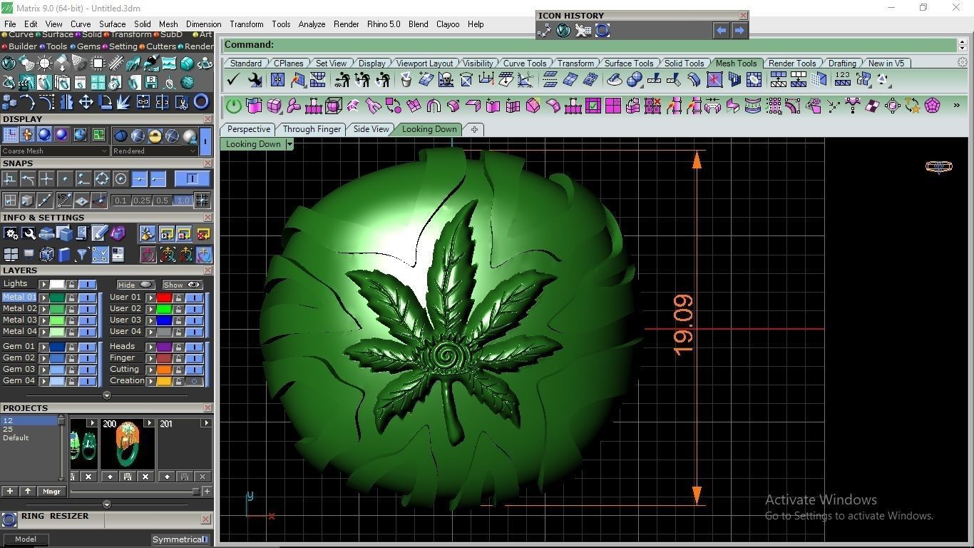 marijuana ring 3D print model_1