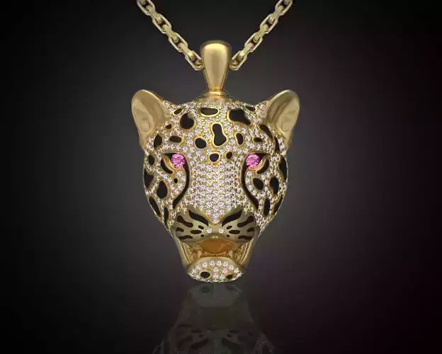 pendant leopard 3D print model