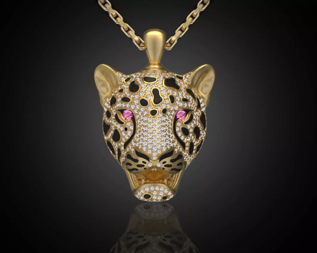 pendant leopard 3D print model