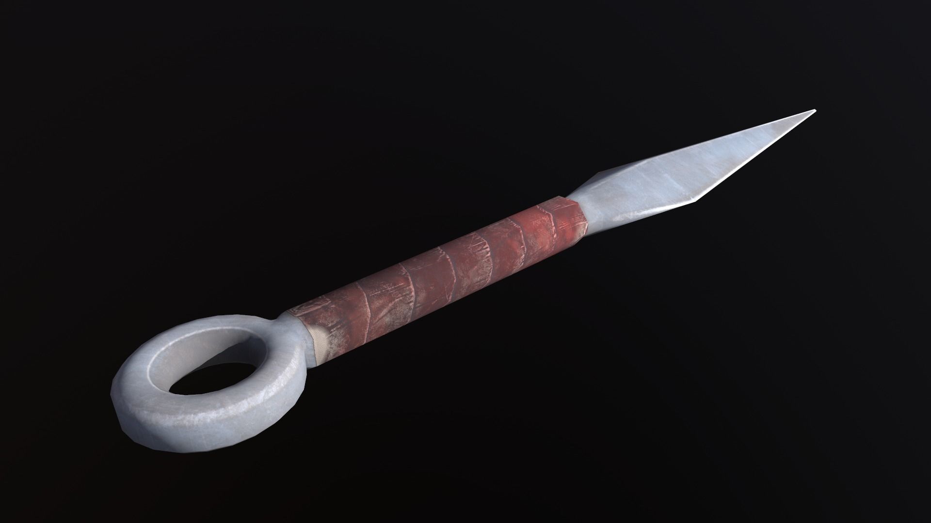 Kunai sword Free low-poly 3D model_10