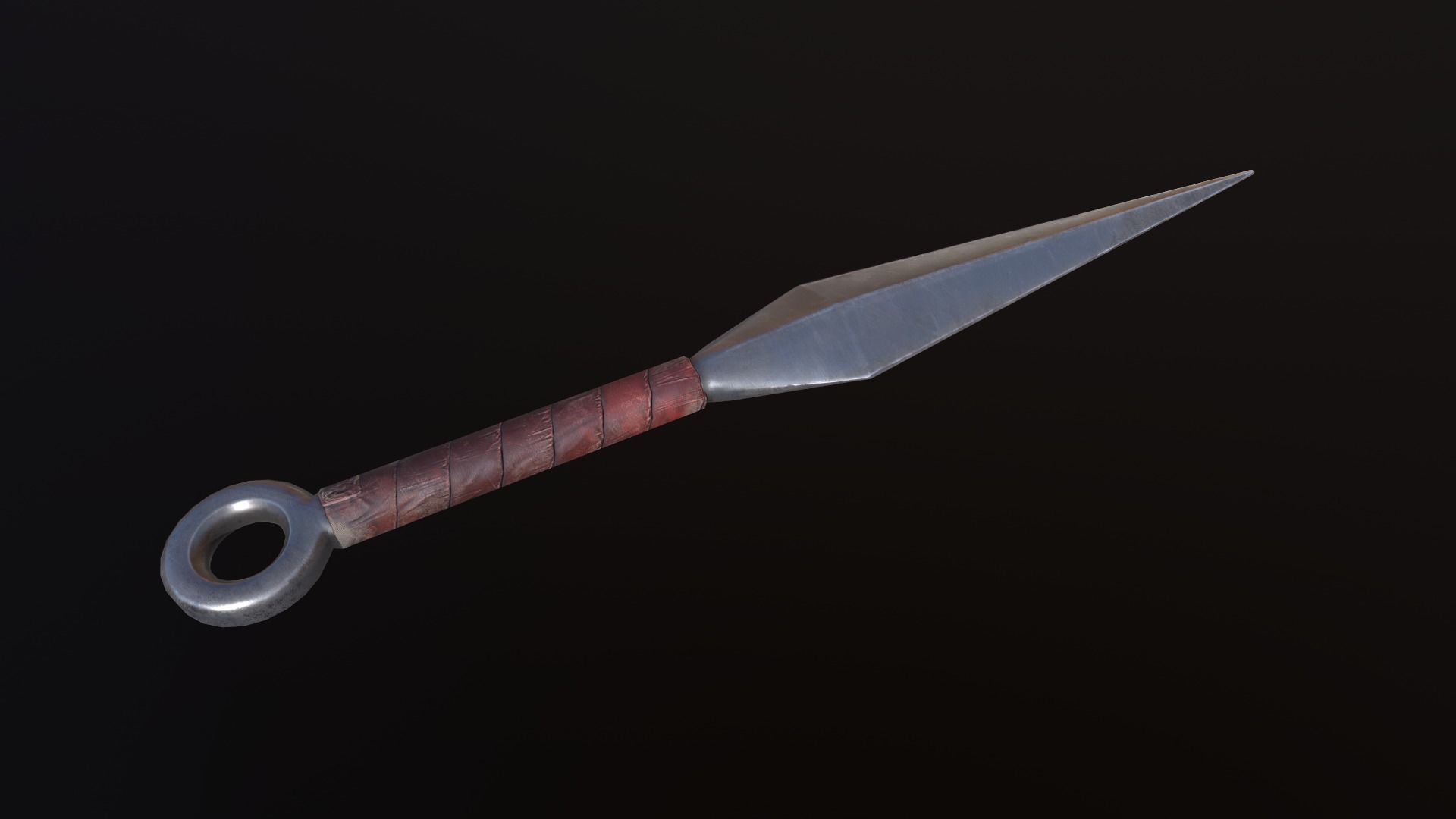 Kunai sword Free low-poly 3D model_2