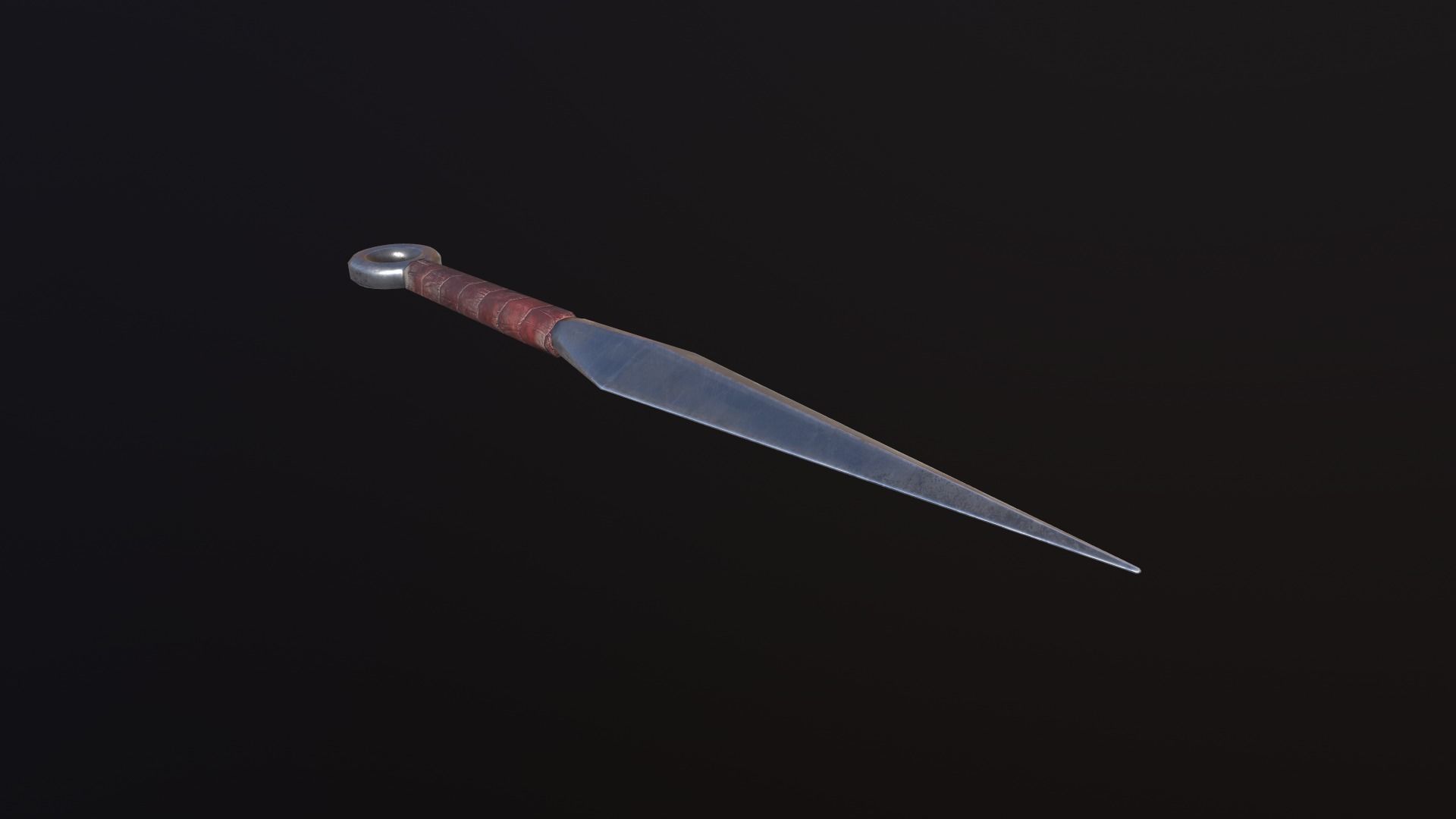 Kunai sword Free low-poly 3D model_5