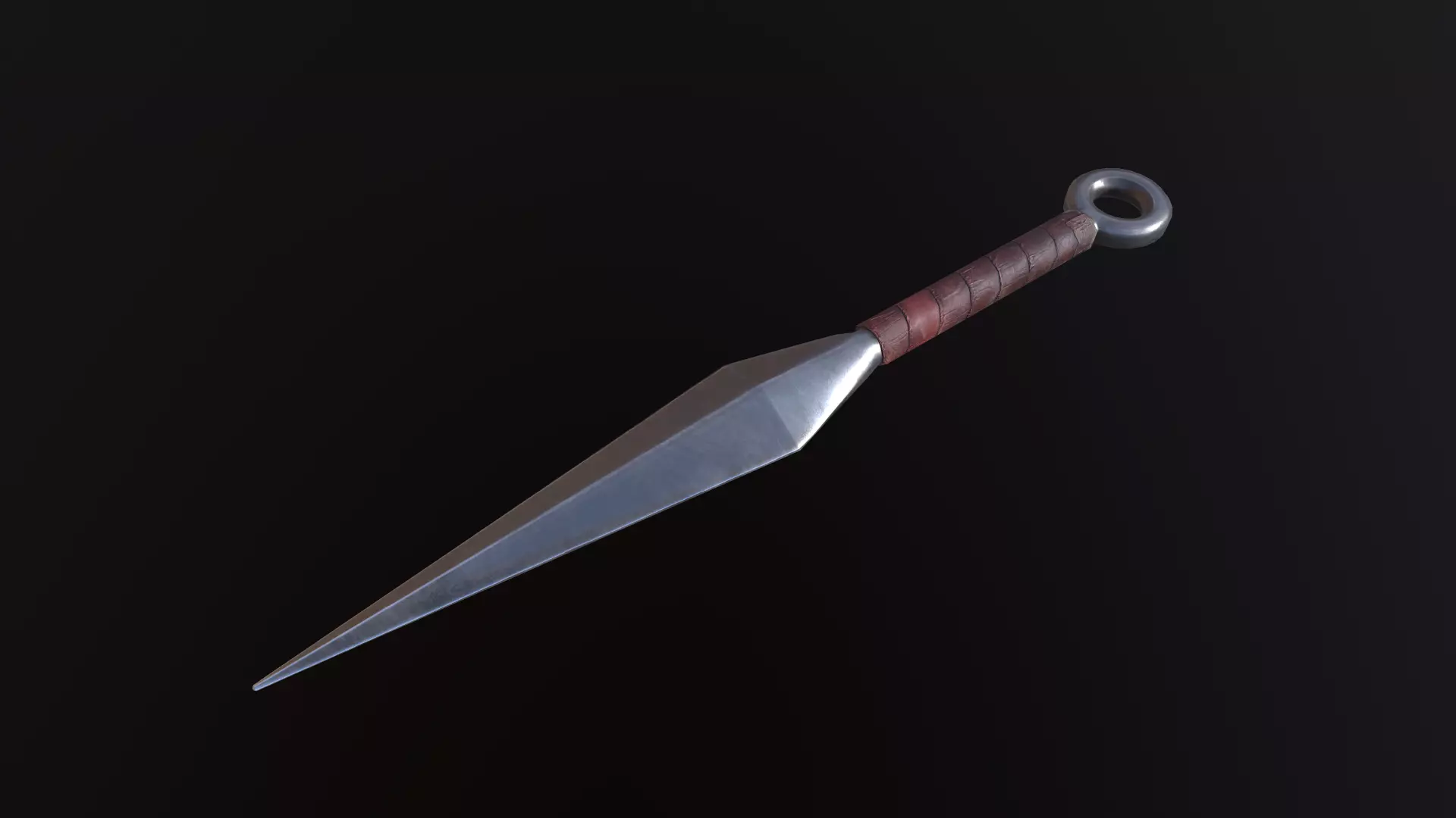 Kunai sword Free low-poly 3D model_0