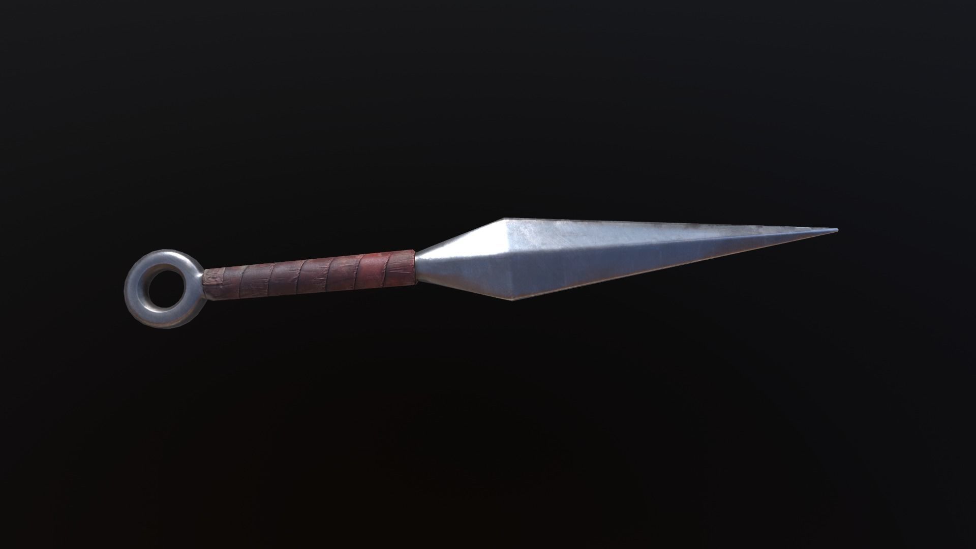Kunai sword Free low-poly 3D model_3