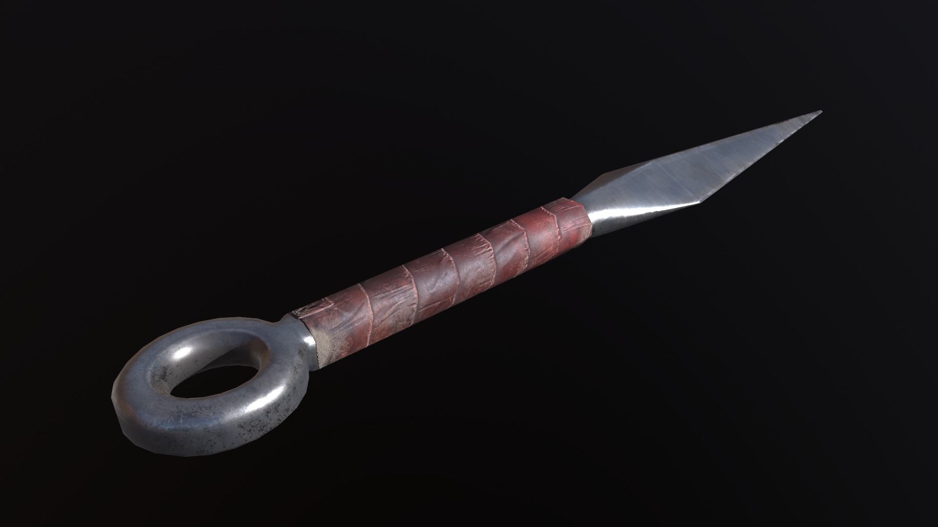 Kunai sword Free low-poly 3D model_11