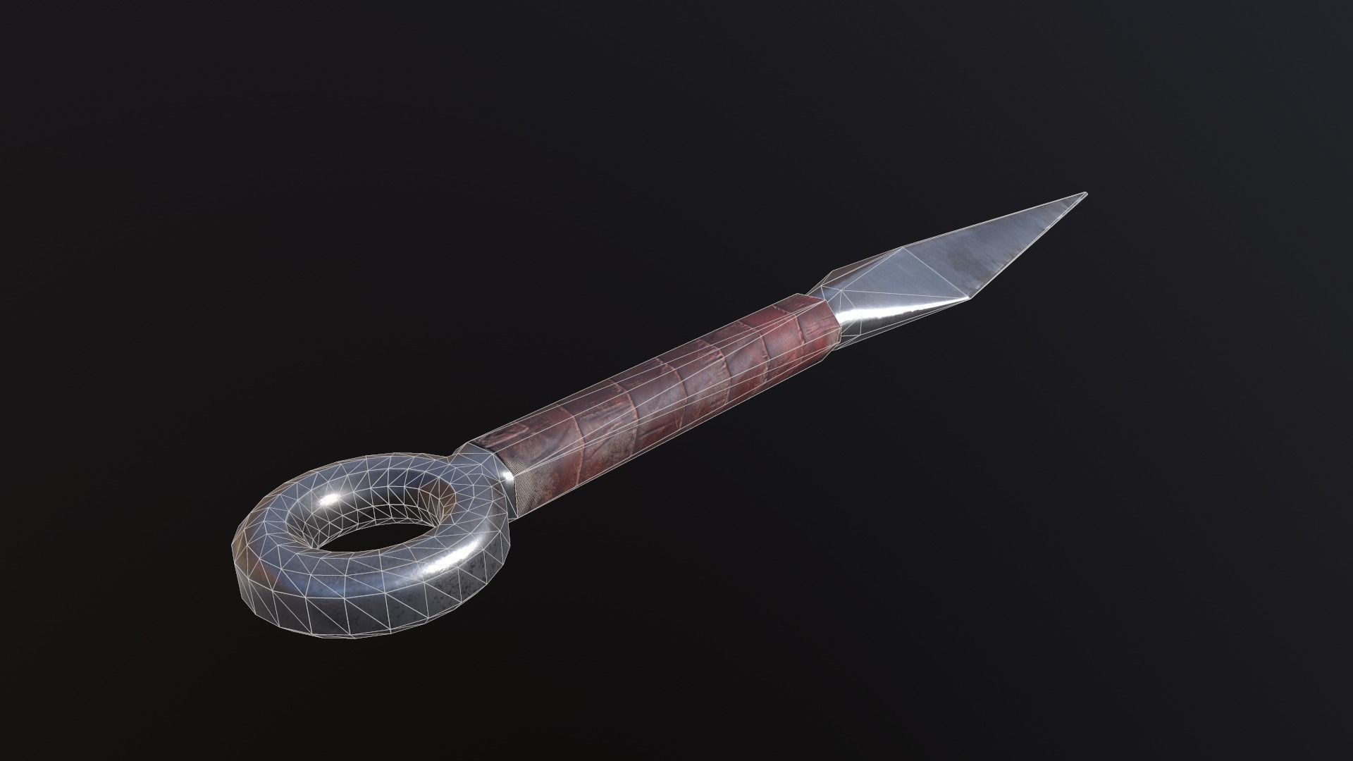 Kunai sword Free low-poly 3D model_7