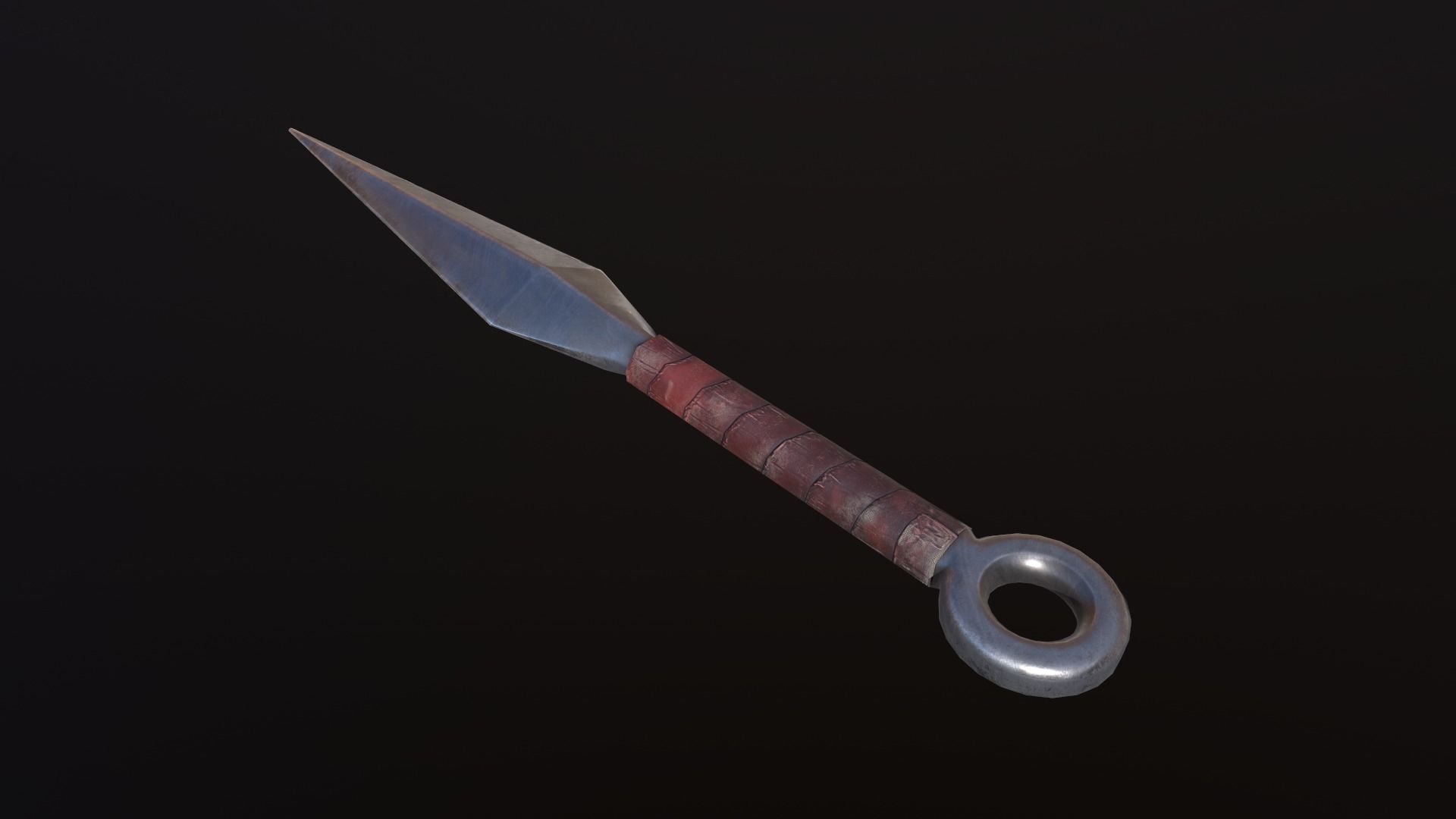Kunai sword Free low-poly 3D model_1