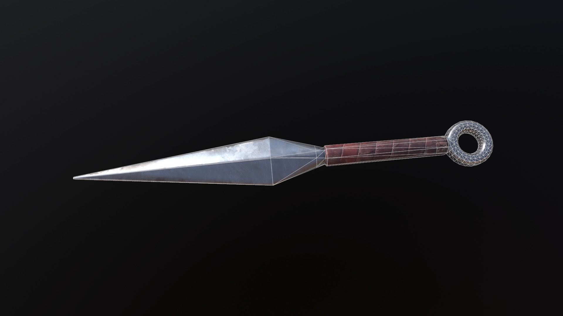 Kunai sword Free low-poly 3D model_6