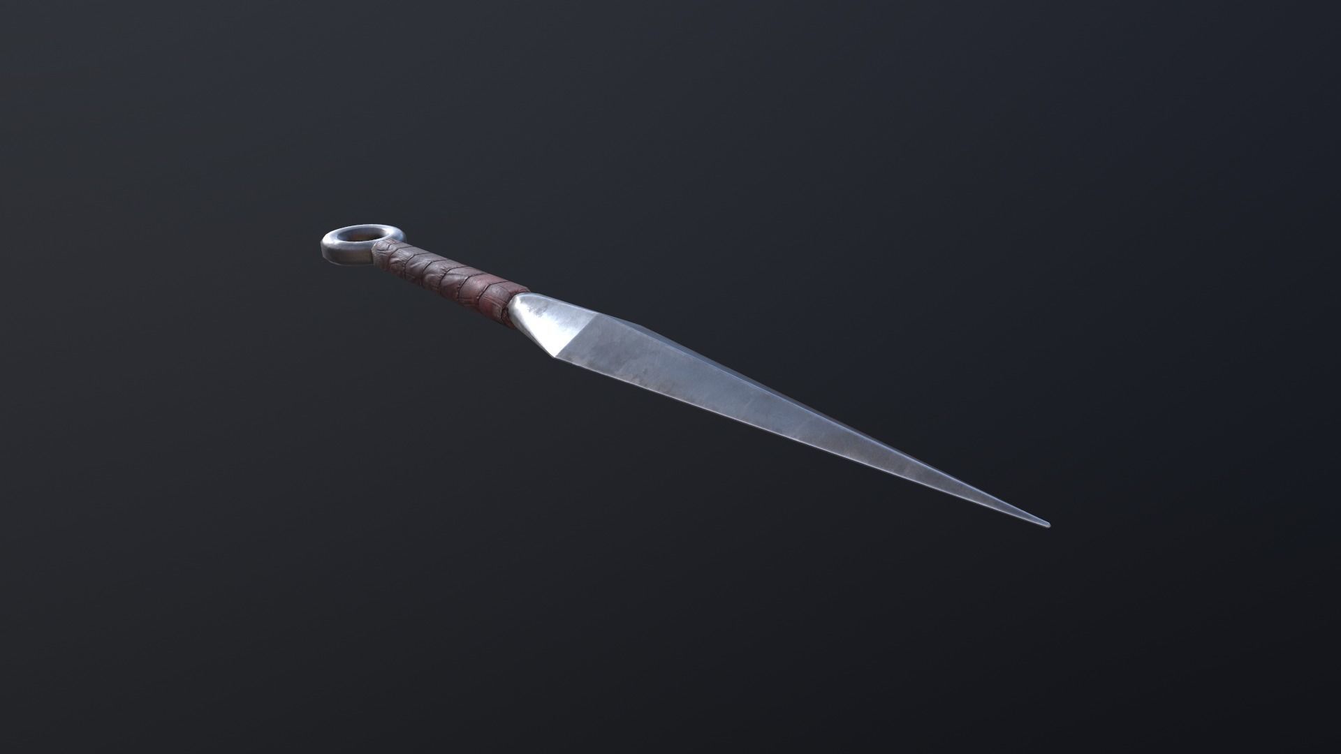 Kunai sword Free low-poly 3D model_4