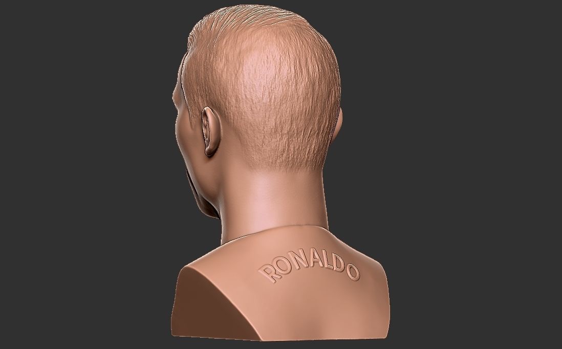 Cristiano Ronaldo Manchester United bust for 3D printing 3D print model_6