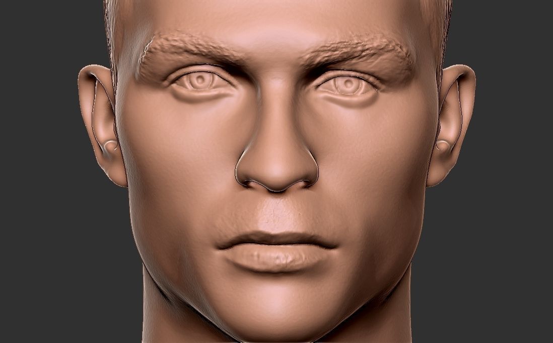 Cristiano Ronaldo Manchester United bust for 3D printing 3D print model_13