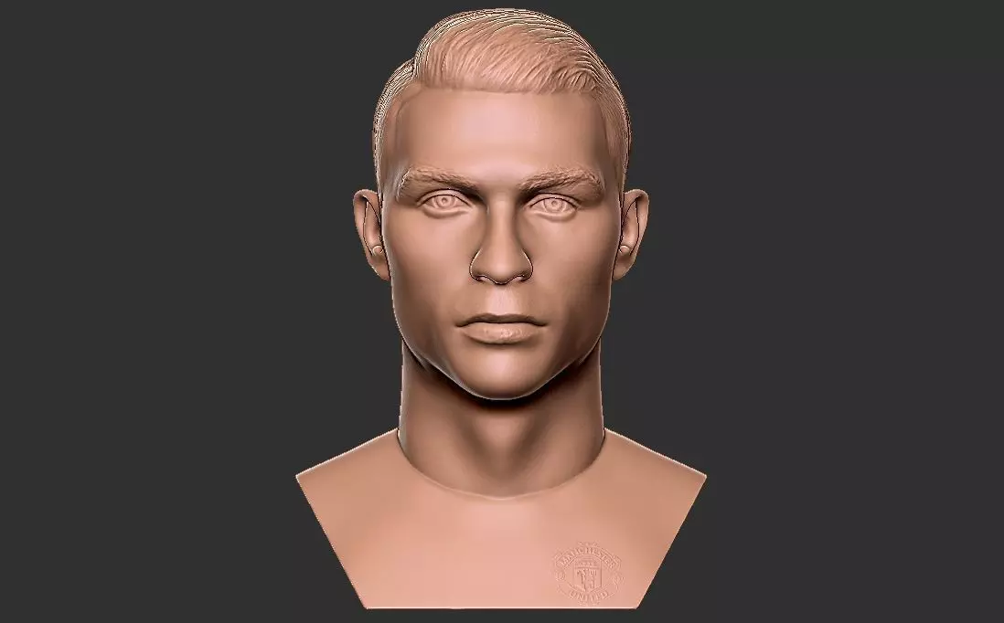 Cristiano Ronaldo Manchester United bust for 3D printing 3D print model_0