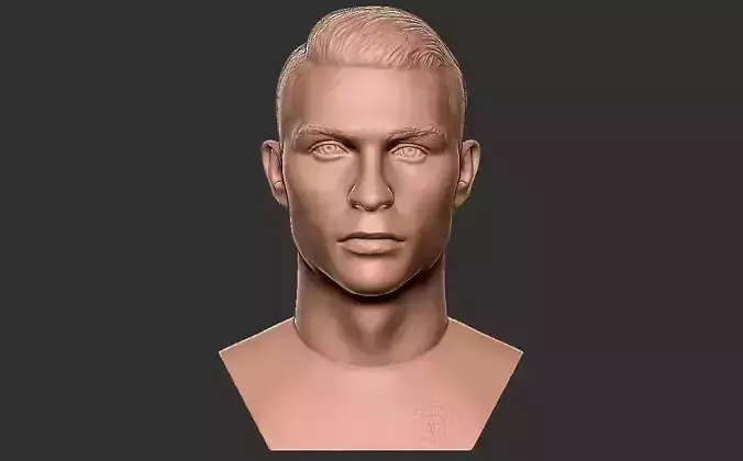 Cristiano Ronaldo Manchester United bust for 3D printing 3D print model