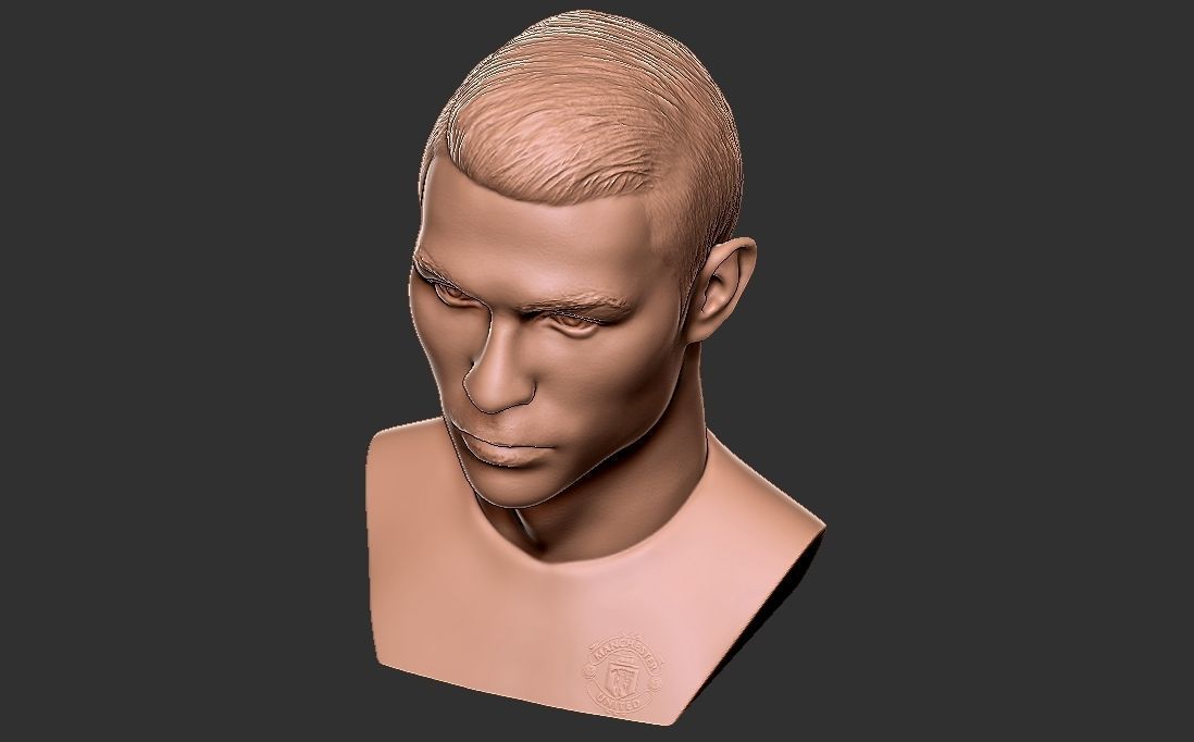 Cristiano Ronaldo Manchester United bust for 3D printing 3D print model_26