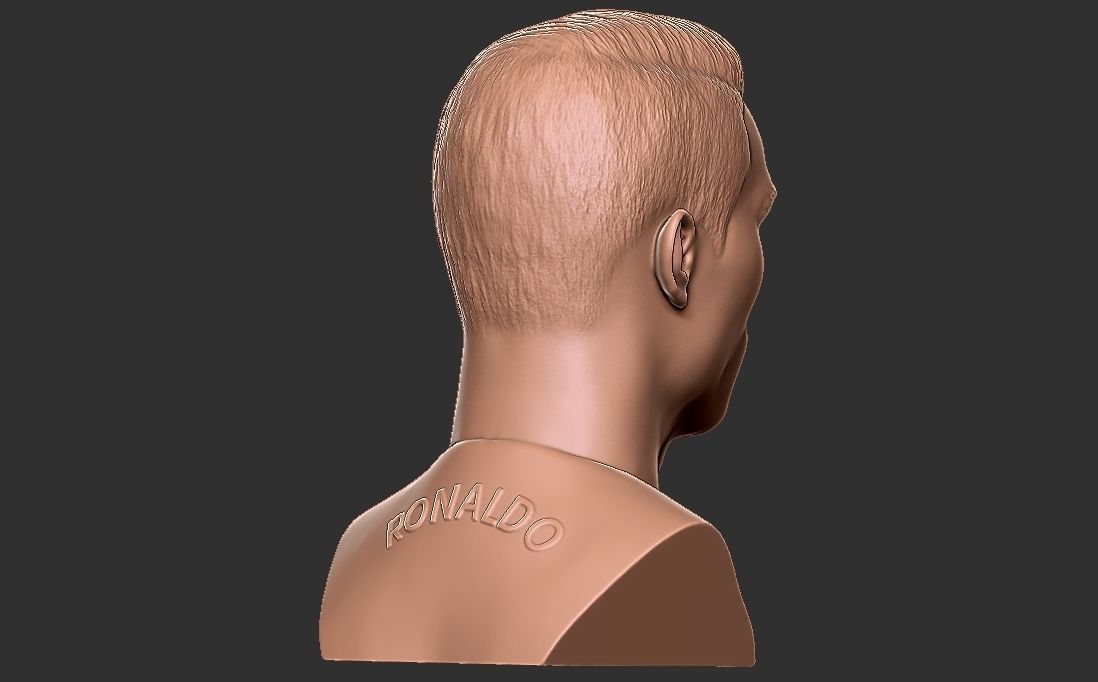 Cristiano Ronaldo Manchester United bust for 3D printing 3D print model_8