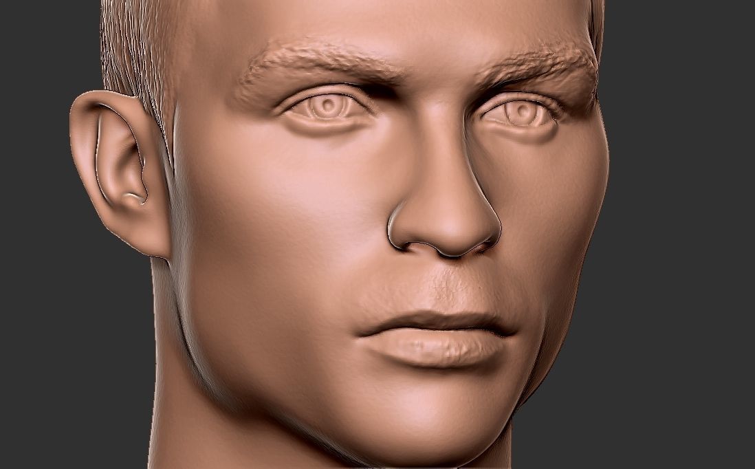 Cristiano Ronaldo Manchester United bust for 3D printing 3D print model_14