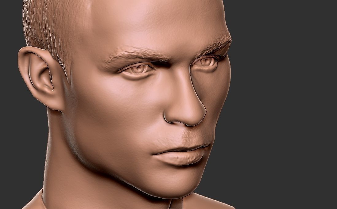 Cristiano Ronaldo Manchester United bust for 3D printing 3D print model_18