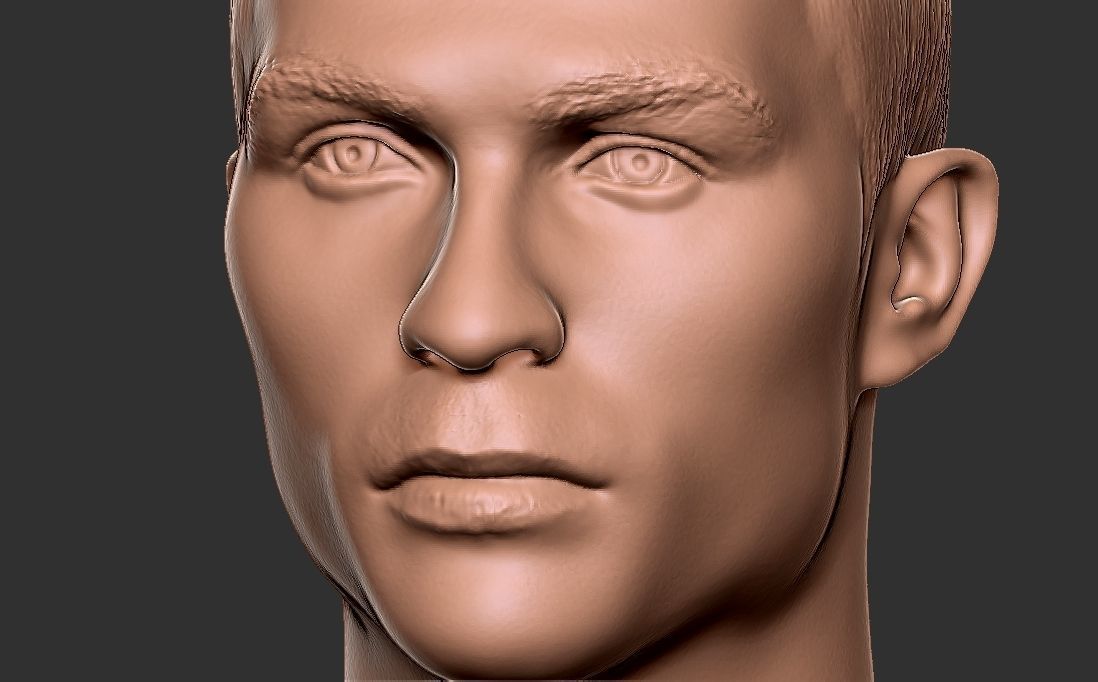 Cristiano Ronaldo Manchester United bust for 3D printing 3D print model_15