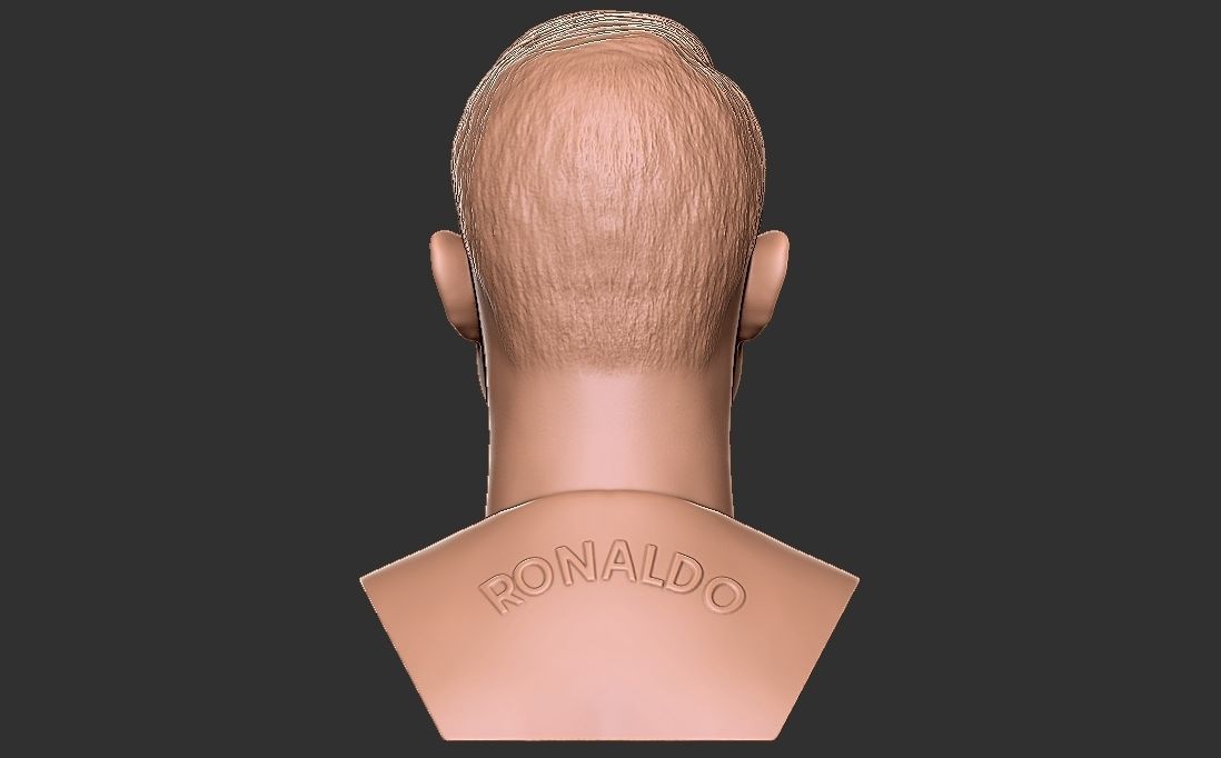 Cristiano Ronaldo Manchester United bust for 3D printing 3D print model_7
