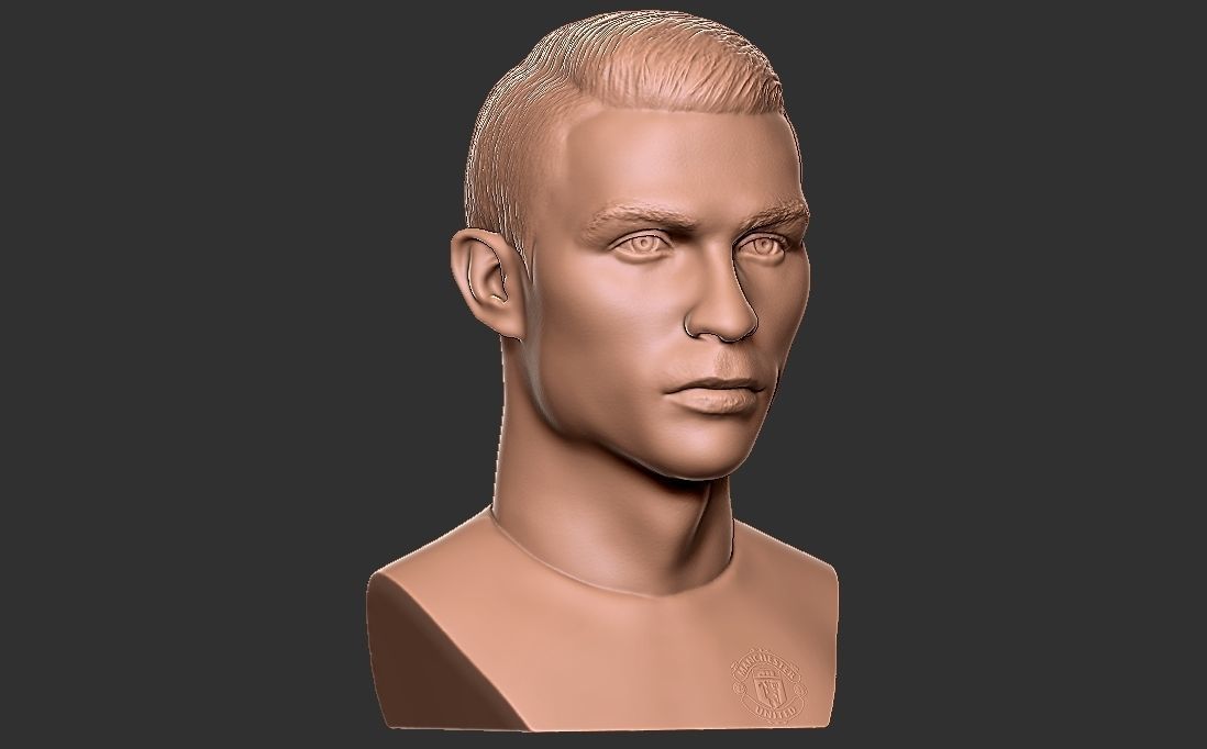 Cristiano Ronaldo Manchester United bust for 3D printing 3D print model_10