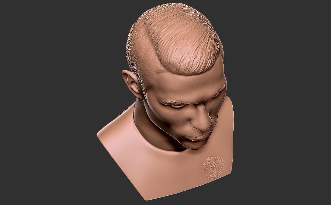 Cristiano Ronaldo Manchester United bust for 3D printing 3D print model_25