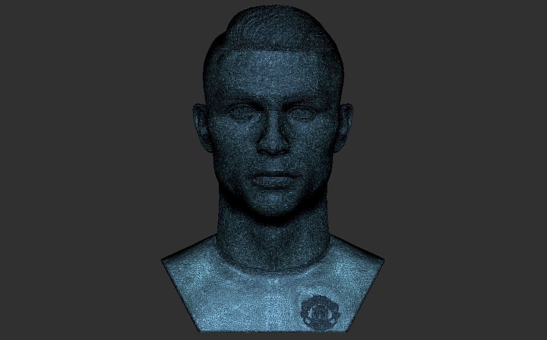 Cristiano Ronaldo Manchester United bust for 3D printing 3D print model_27