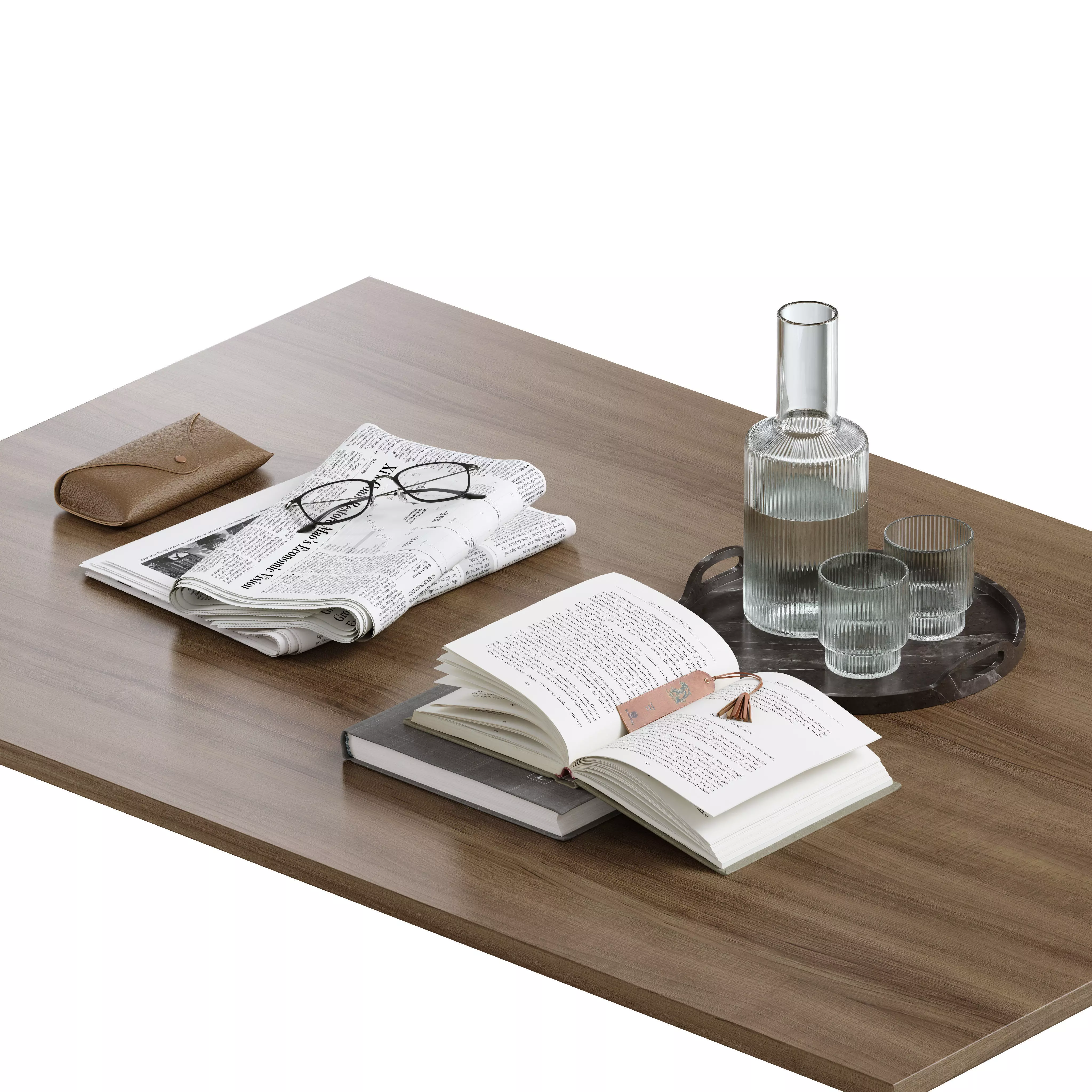 coffee table decor set002 3D model