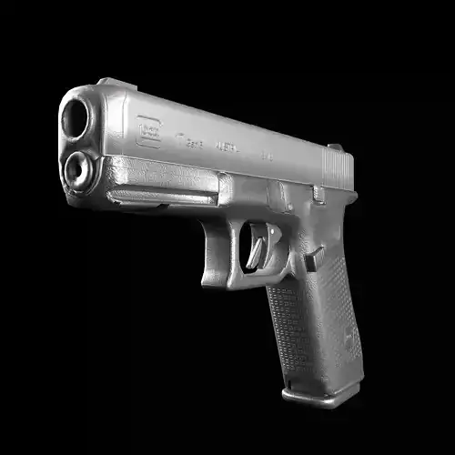 Pistol Glock 17 gen 5 Free low-poly 3D model Low-poly 3D model