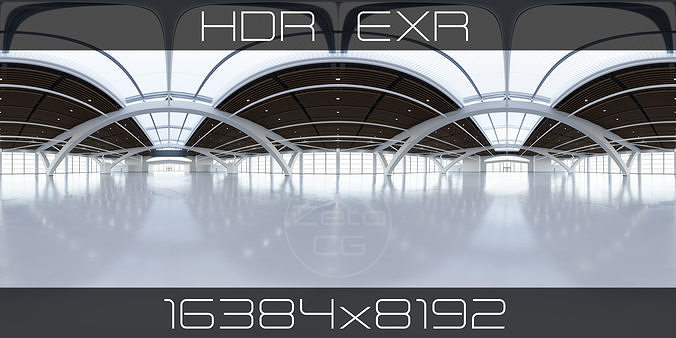 HDRI - Exhibition Hall Interior 2 - 16384x8192 Texture