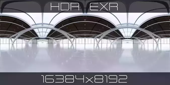 HDRI - Exhibition Hall Interior 2 - 16384x8192