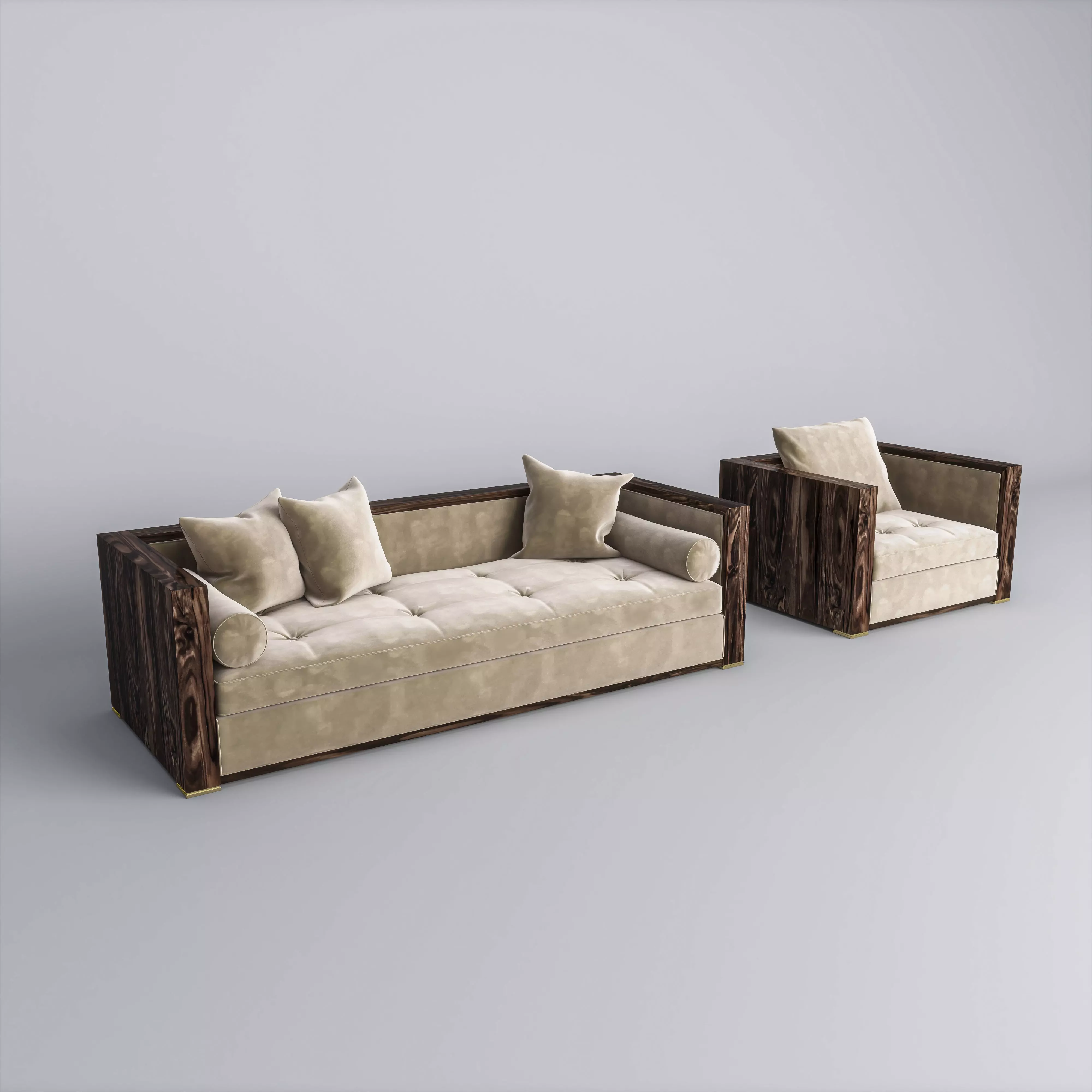 Divan Sofa and Chair 3D model_0