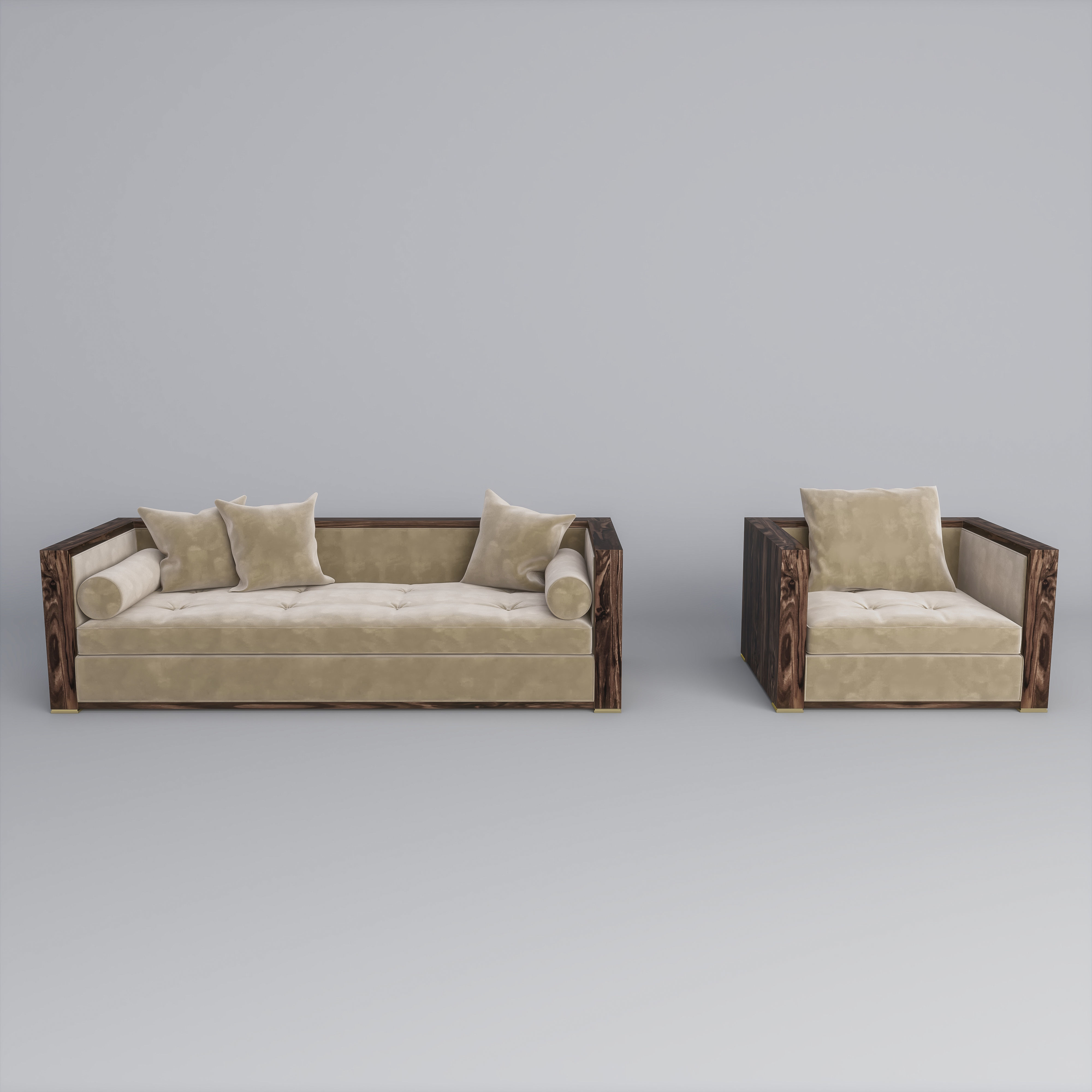 Divan Sofa and Chair 3D model_1