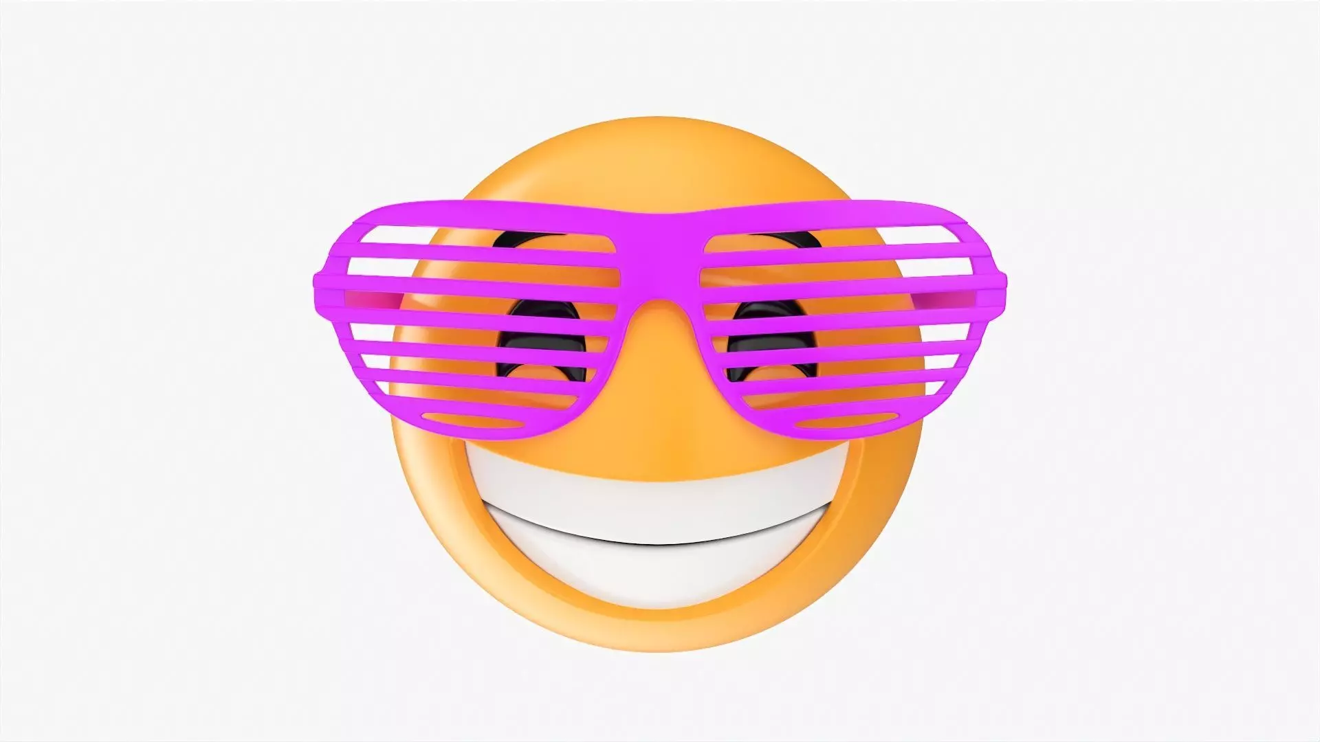 Emoji 086 Laughing with party glasses 3D model