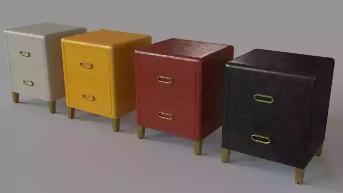 Atelier Leather Wrapped Nightstand 4-1