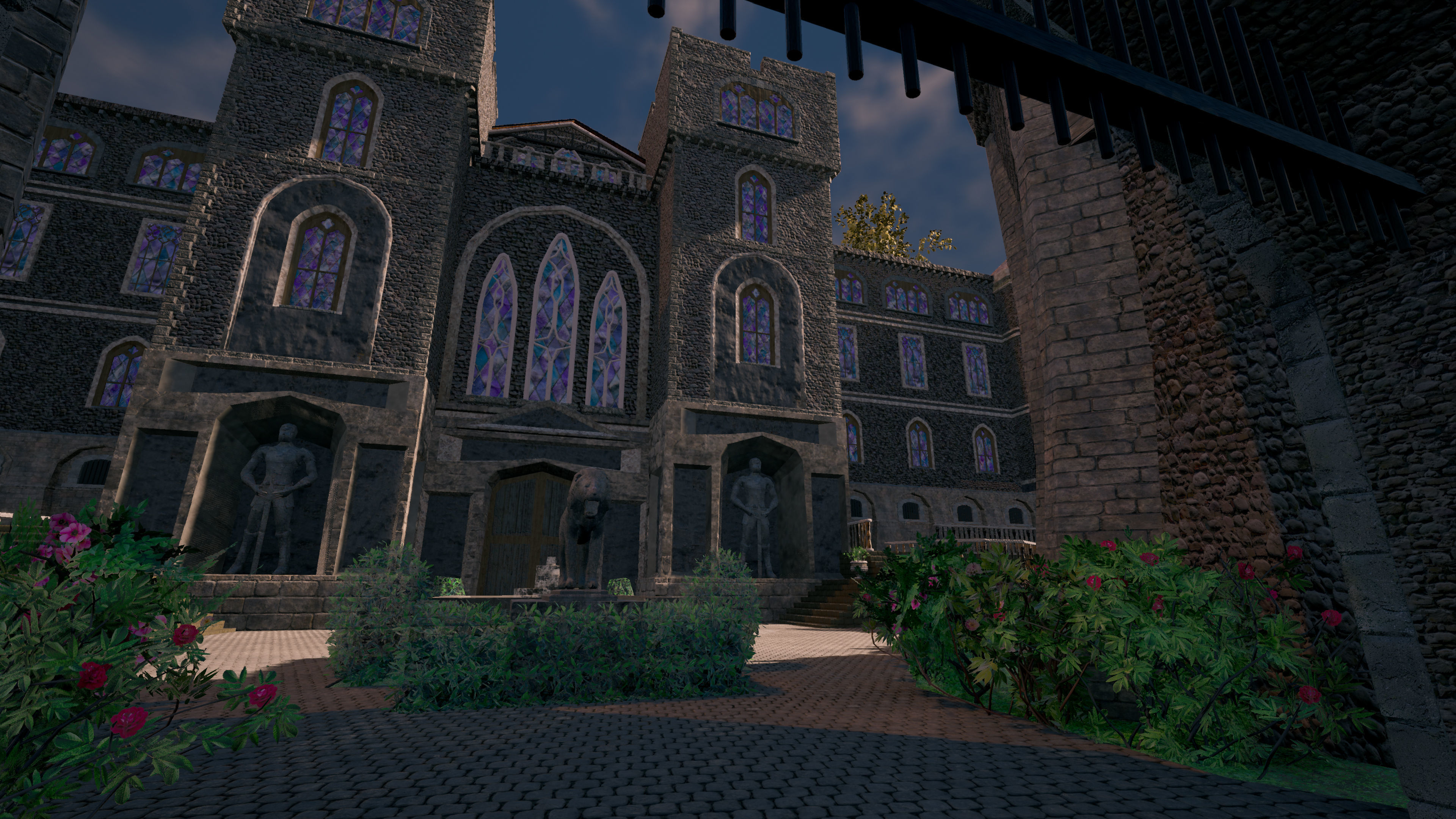 Modular Medieval Castle Fort Castle Walls Low-poly 3D model_3