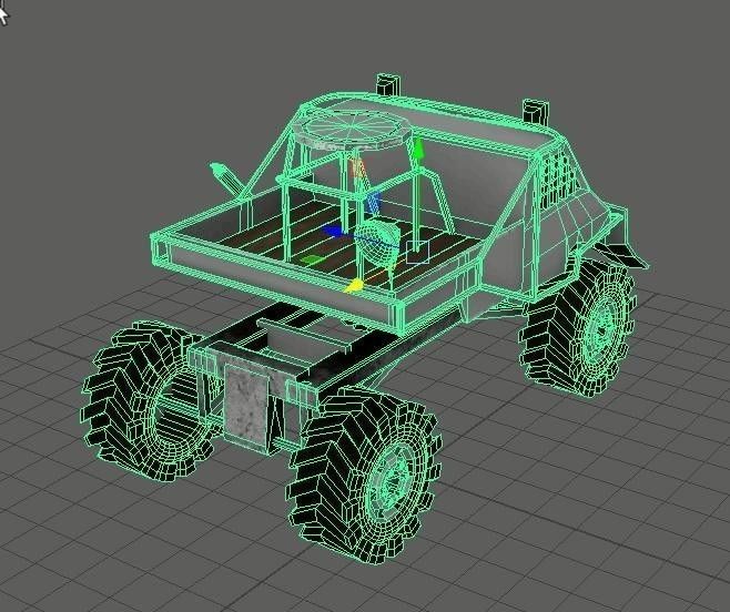 Gazelle 3302 from Game Metro 2033 Low-poly 3D model_4