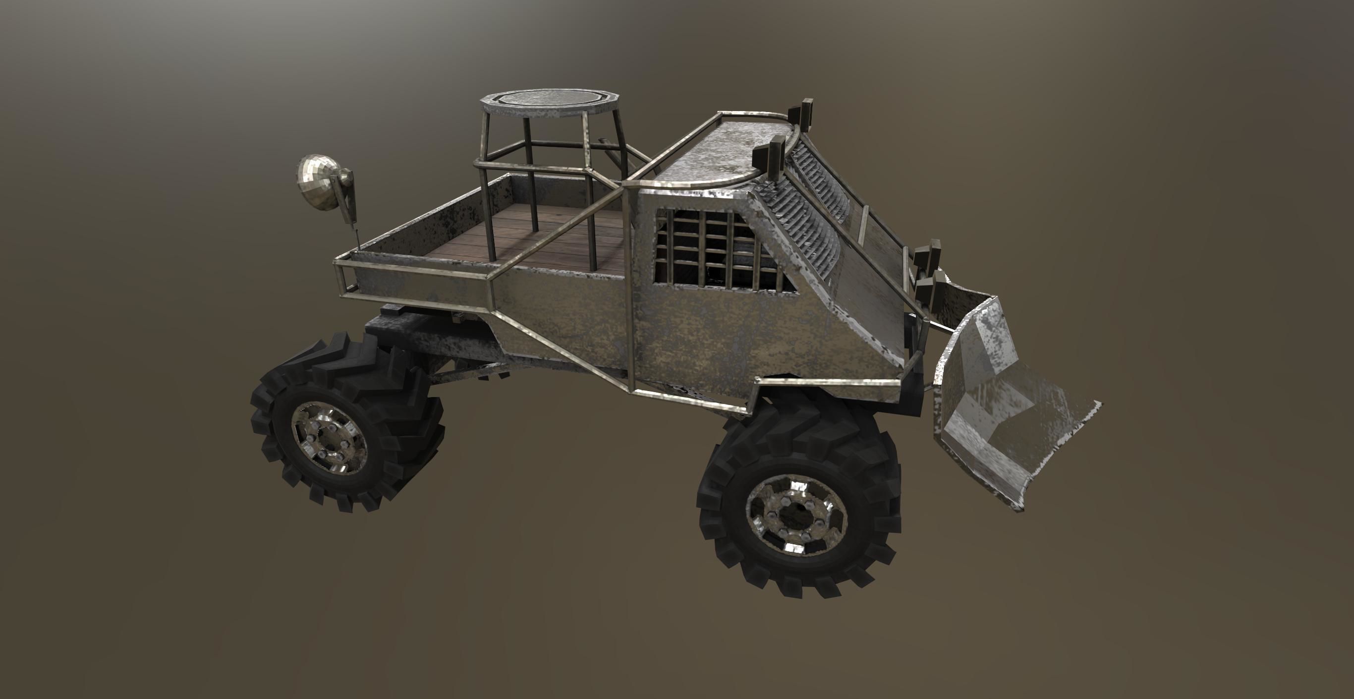 Gazelle 3302 from Game Metro 2033 Low-poly 3D model_1