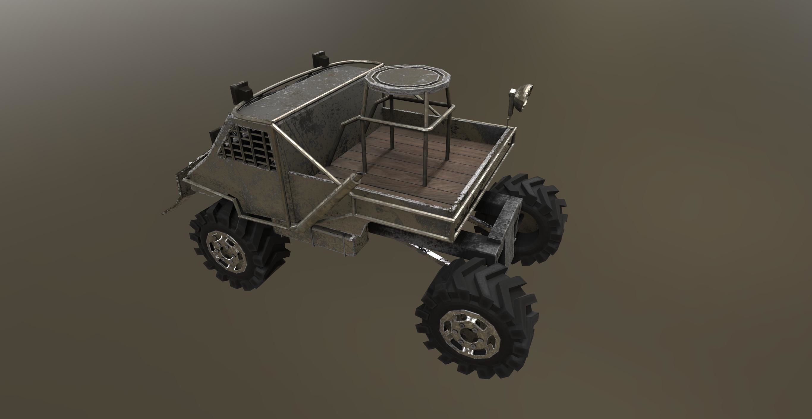 Gazelle 3302 from Game Metro 2033 Low-poly 3D model_2