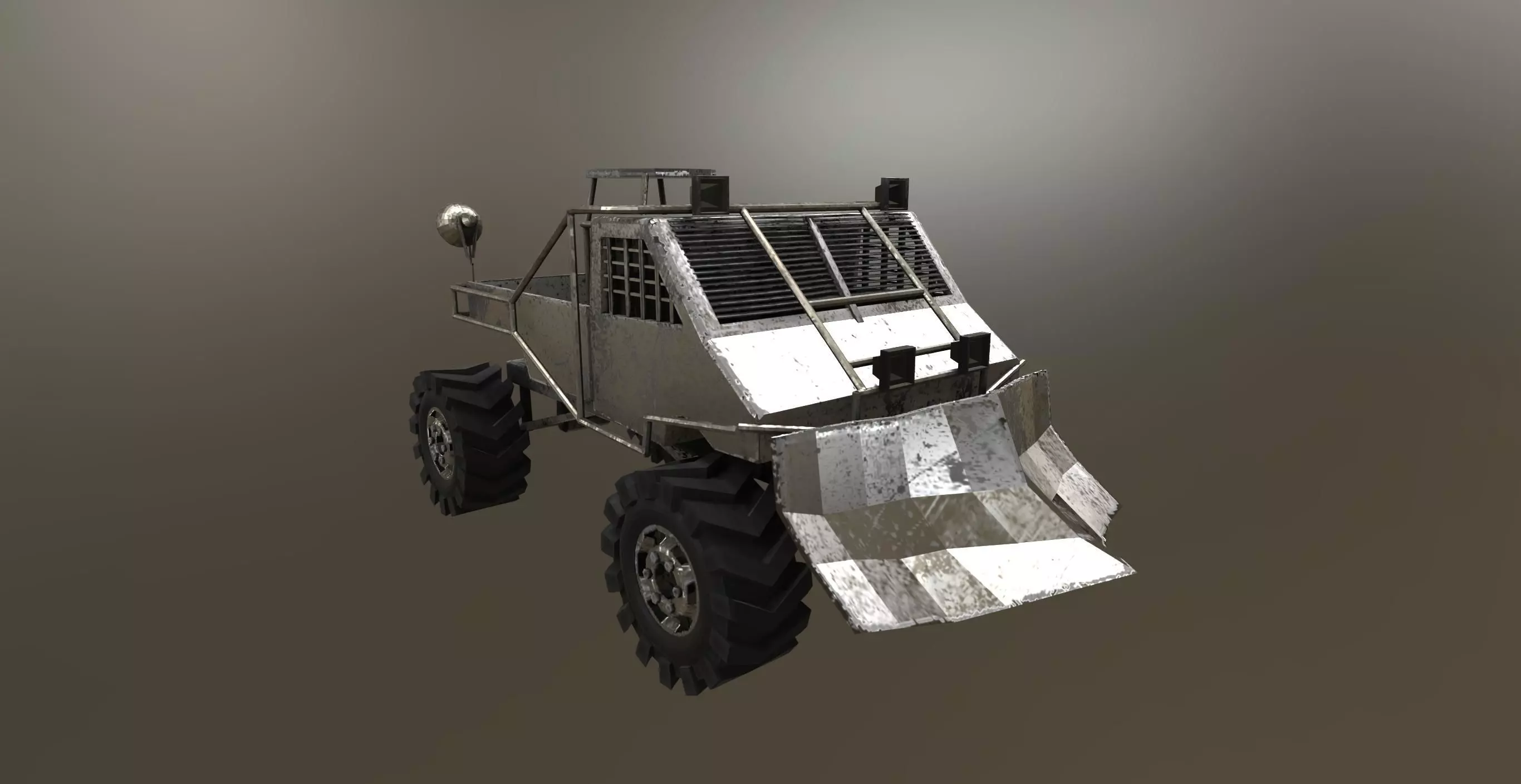 Gazelle 3302 from Game Metro 2033 Low-poly 3D model_0