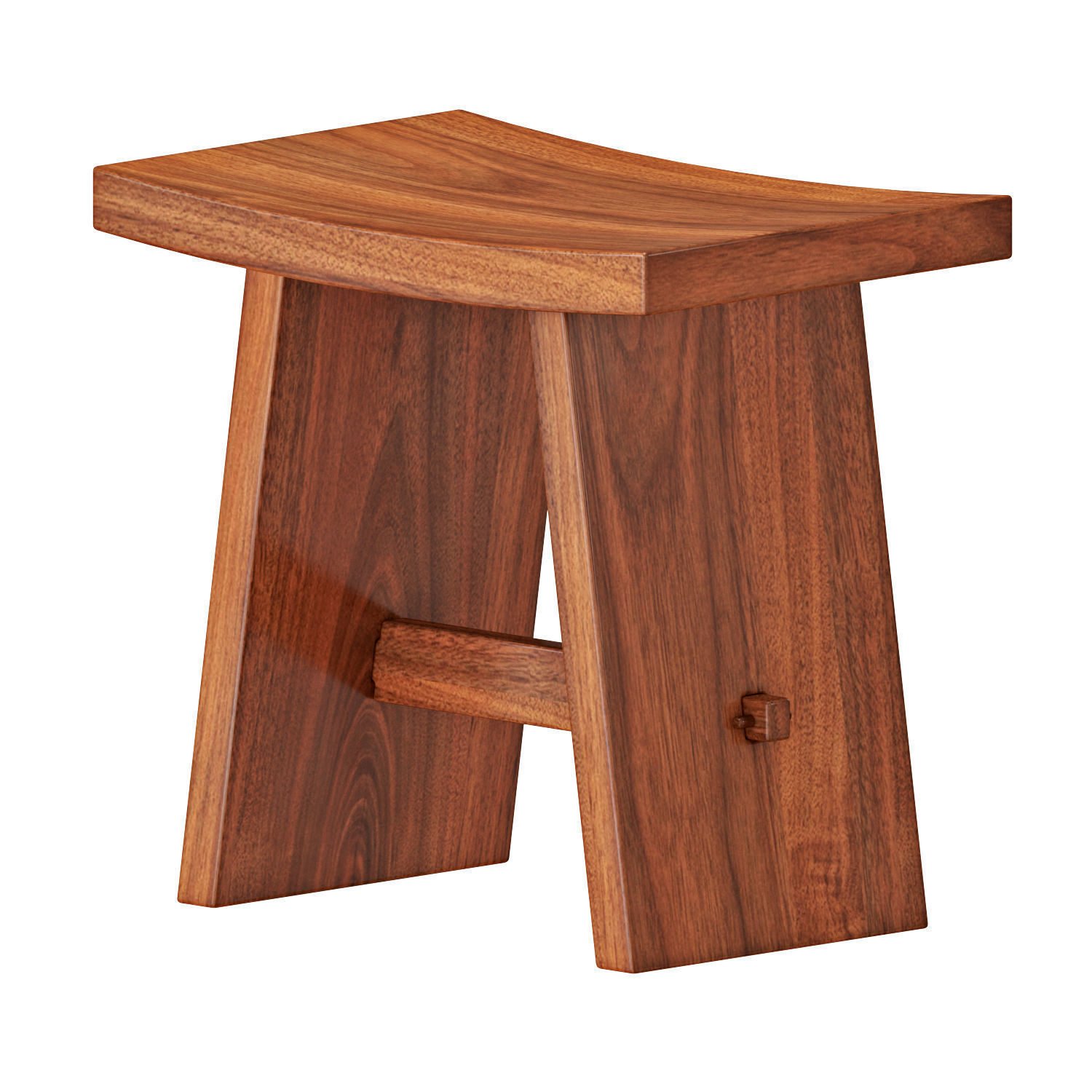 Zara Wooden Table And Stools 3D model_3