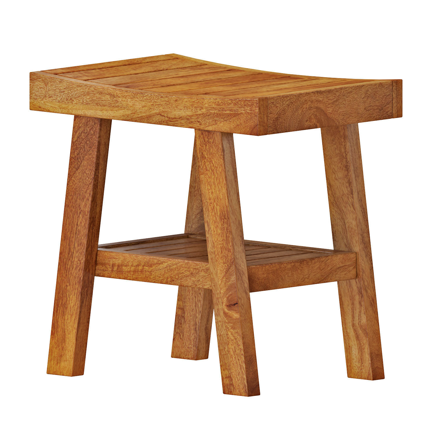 Zara Wooden Table And Stools 3D model_2