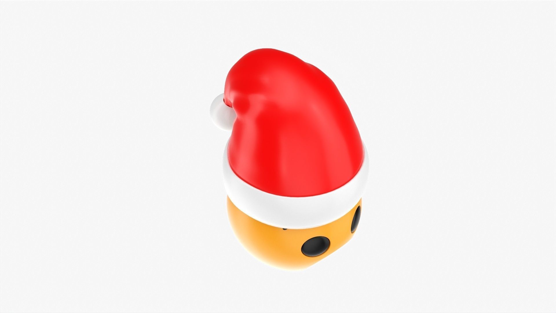 Emoji 092 Fearful with Santa hat 3D model_3