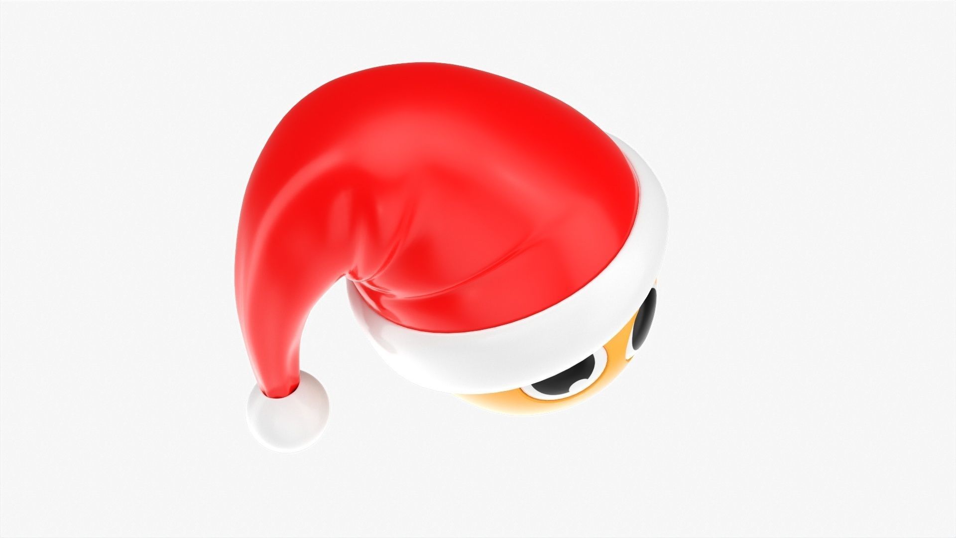 Emoji 093 Disappointed with Santa hat 3D model_3