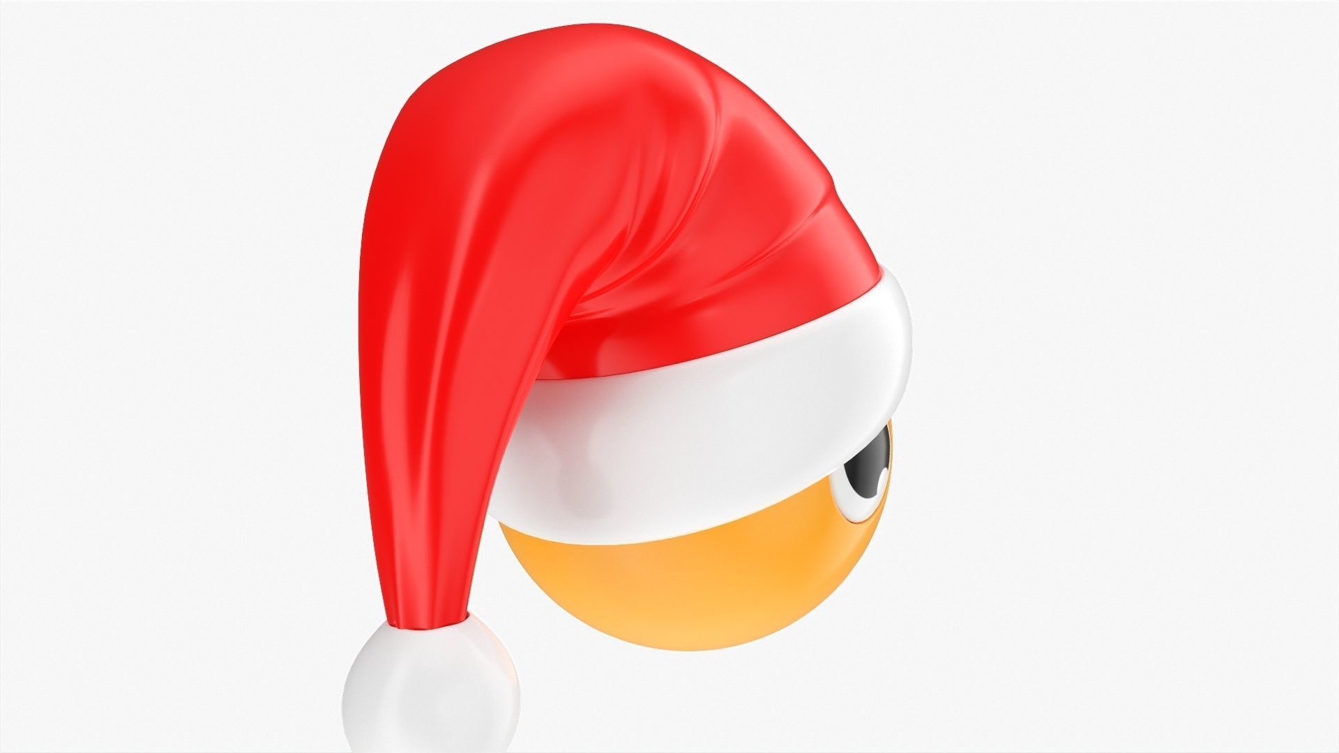 Emoji 093 Disappointed with Santa hat 3D model_2