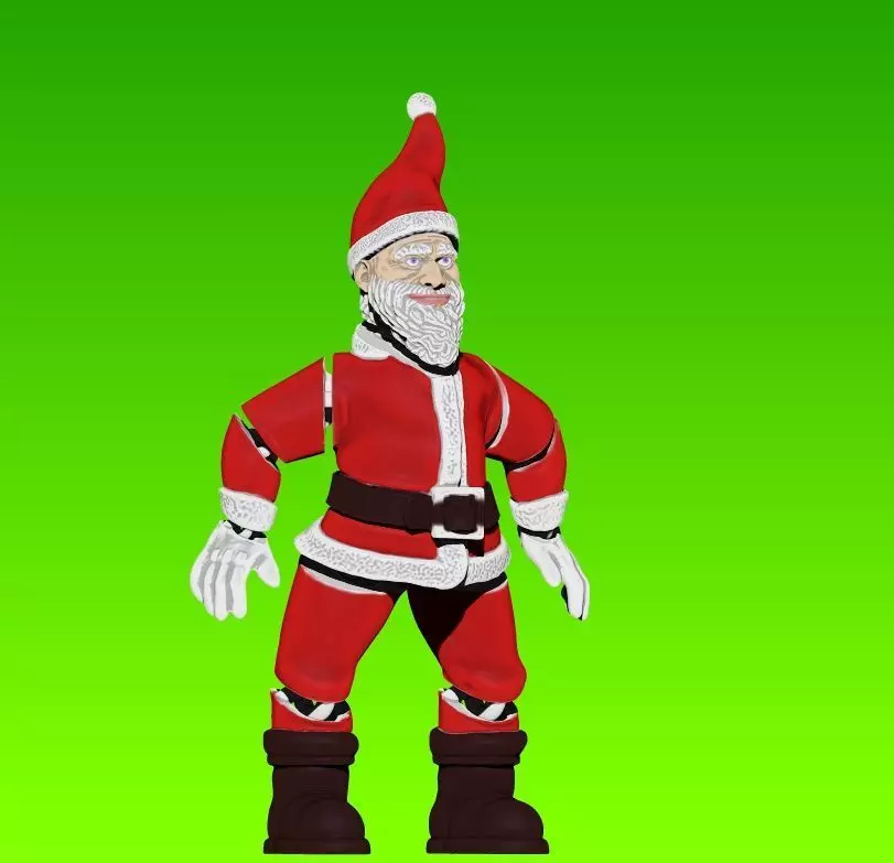 articulated SANTA CLAUS 3D print model_0