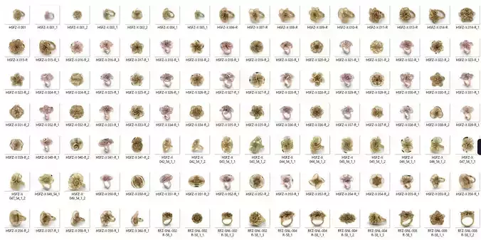 Collection 3d Ring Jewellery Models bulk 1500 CAD STL model