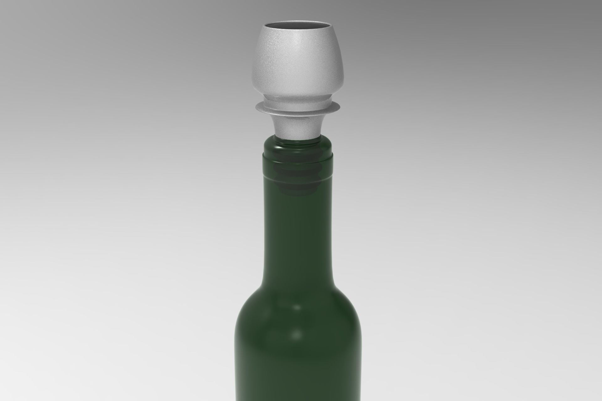 Bottle Stopper Low-poly 3D model_3